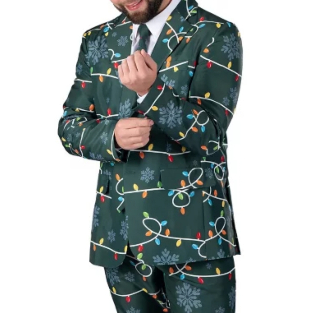 Life of the Party 3 Piece LIGHT UP Christmas Suit Size  XL